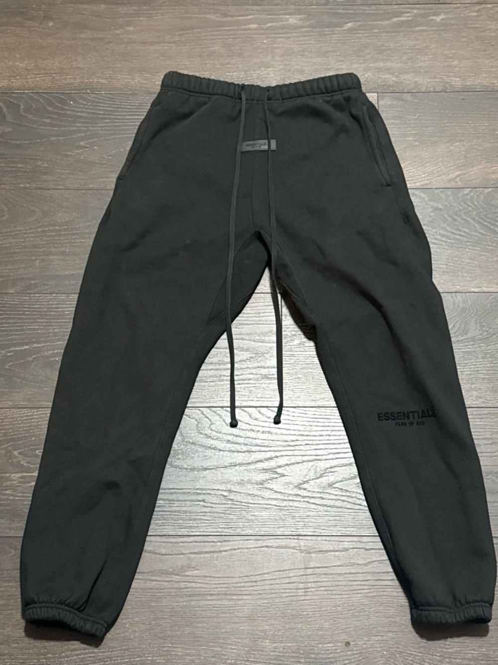 Fear of God Essentials Black drawstring sweatpants